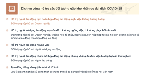 Dịch vụ công trực tuyến hỗ trợ người lao động và người sử dụng lao động