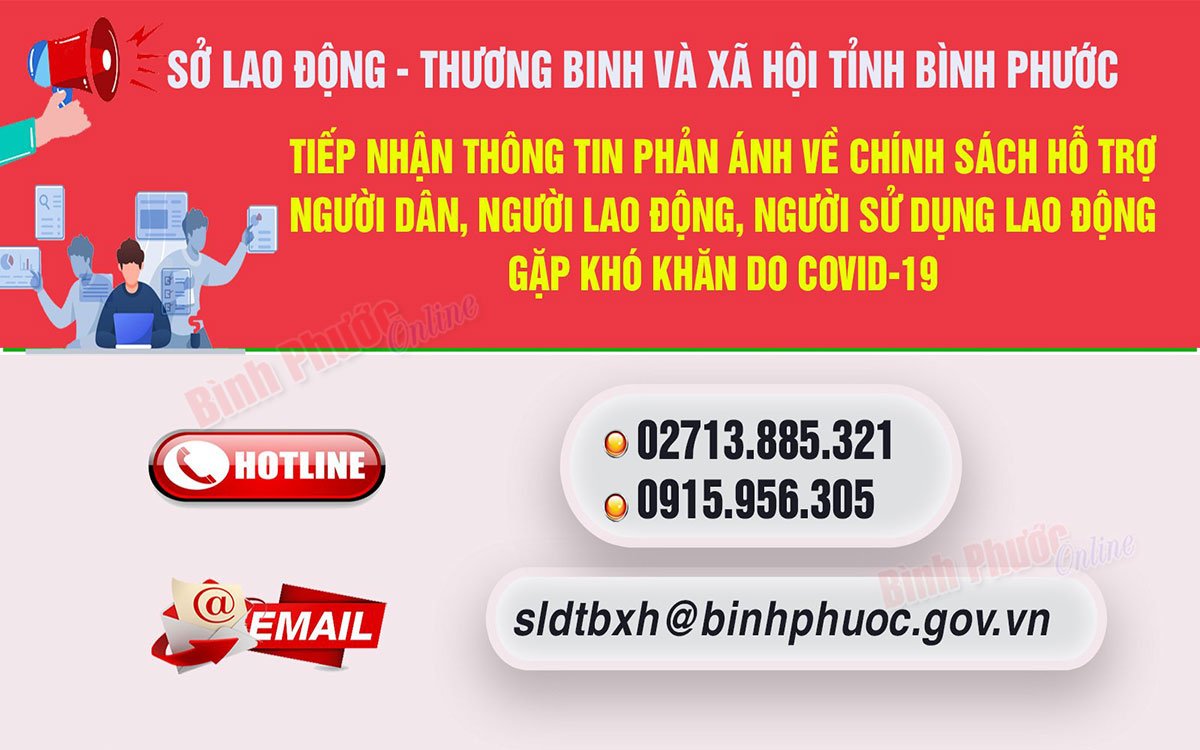Bình Phước hỗ trợ người khó khăn do COVID-19 tại TP HCM, Bình Dương, Đồng Nai