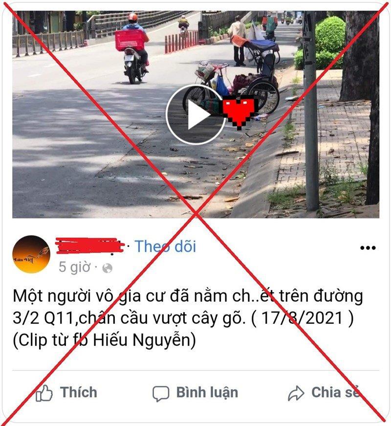 TP Hồ Chí Minh Bác thông tin người vô gia cư gục chết ở chân cầu trên đường 3 2