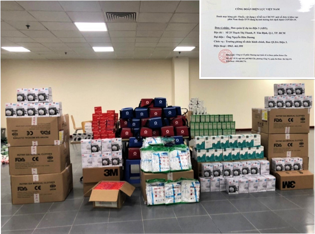 EVN Cấp bách hỗ trợ thuốc, vật tư y tế cho CBNV tại TP Hồ Chí Minh