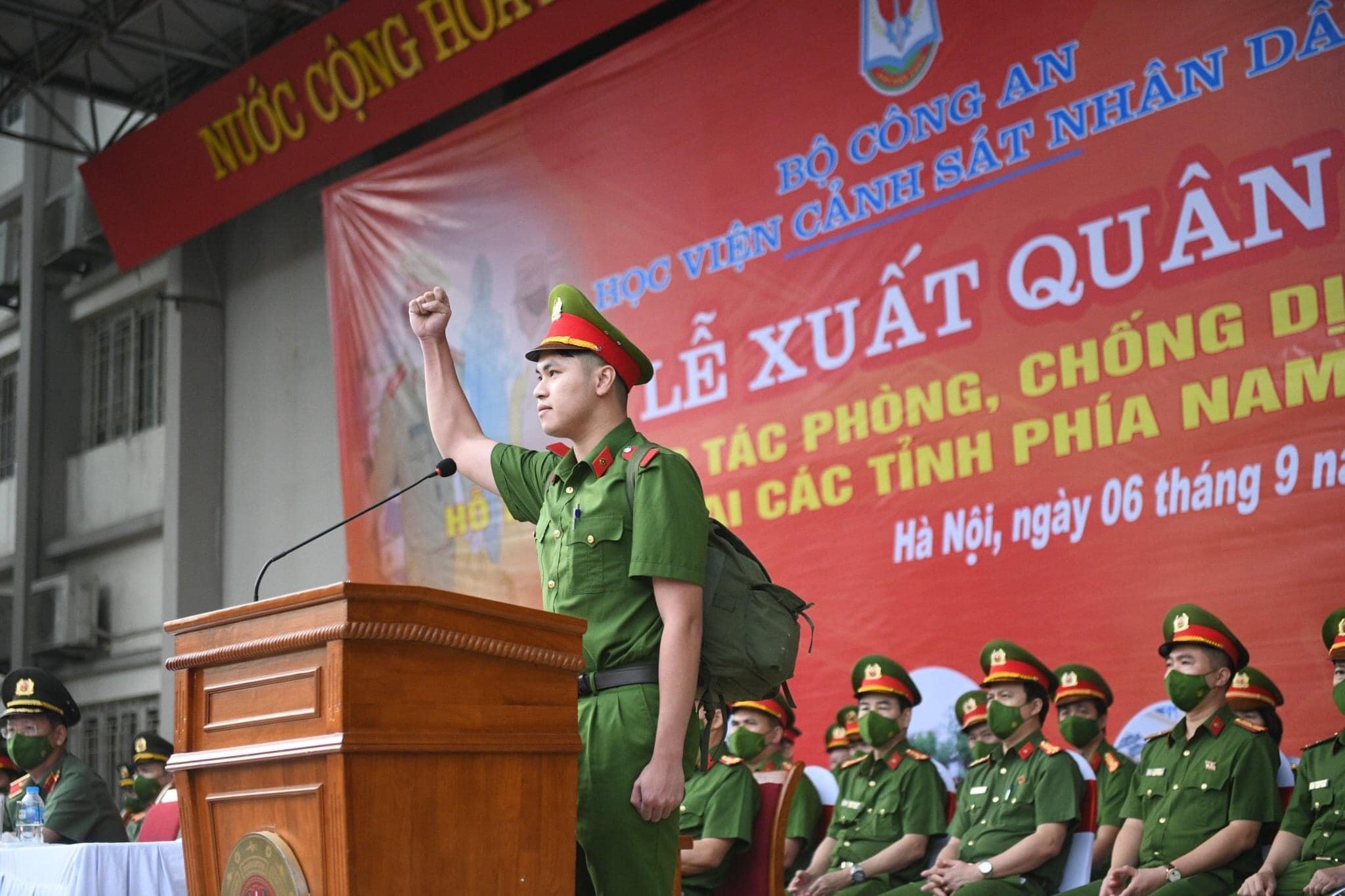 650 cán bộ, học viên Học viện CSND lên đường chi viện cho các tỉnh phía Nam