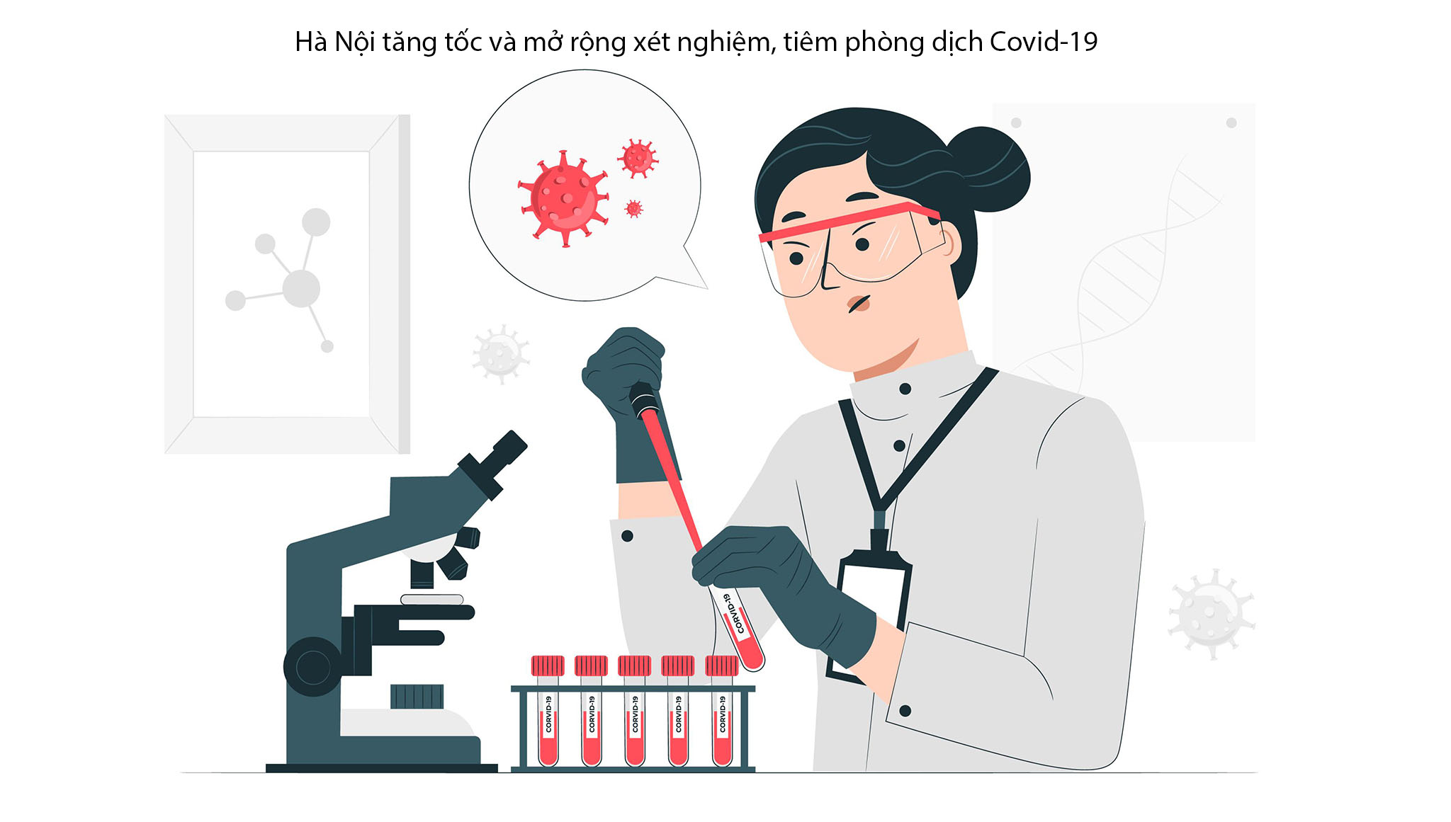 Hà Nội tăng tốc và mở rộng xét nghiệm, tiêm phòng dịch COVID-19
