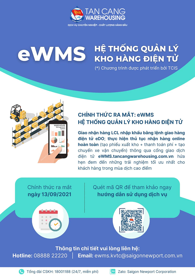 Công ty cổ phần Kho vận Tân cảng, chính thức ra mắt Hệ thống quản lý kho hàng điện tử eWMS