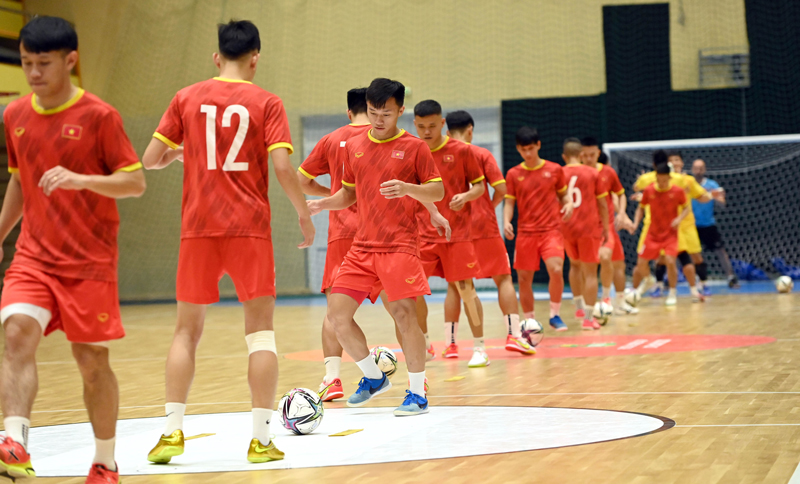 ĐT futsal Việt Nam sẵn sàng trước trận gặp ĐT futsal Brazil