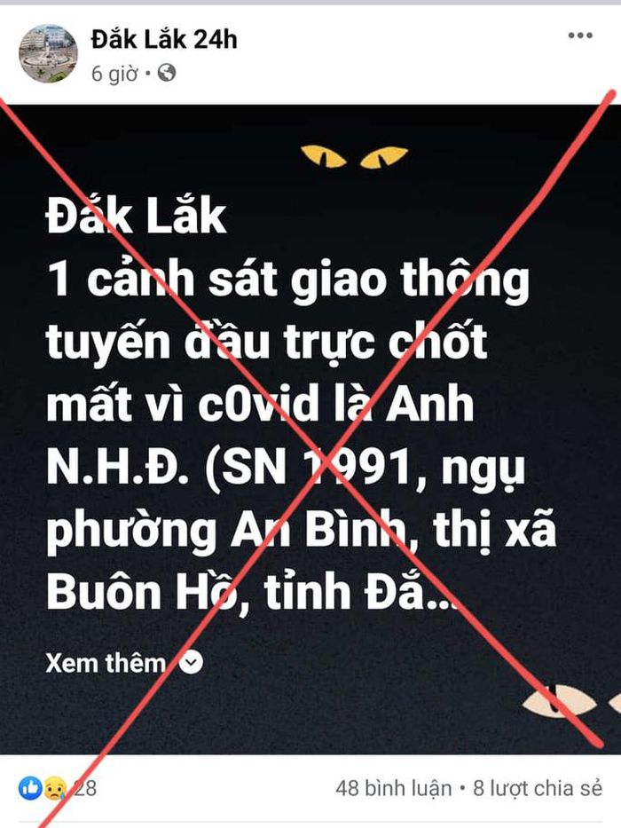 Truy tìm chủ tài khoản Đắk Lắk 24h đăng thông tin thất thiệt