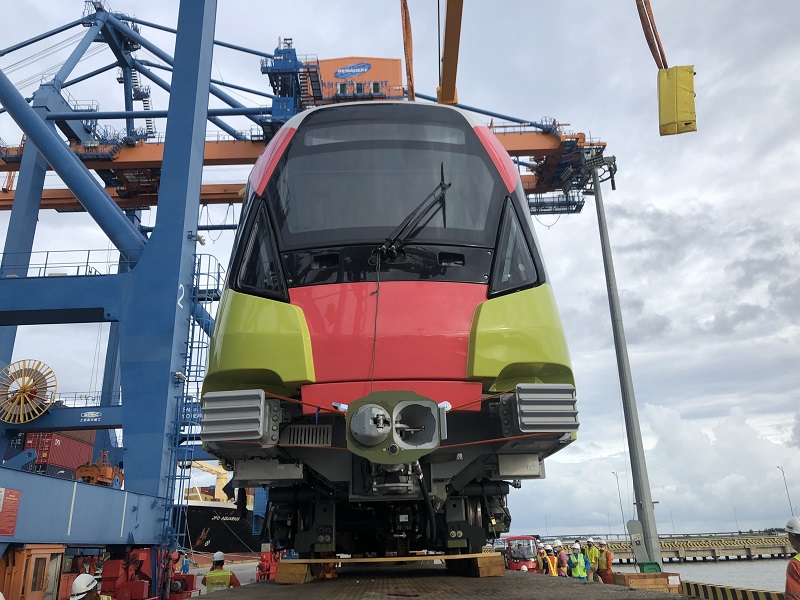 Đoàn tàu metro thứ 10 tuyến Nhổn – Ga Hà Nội về tới Việt Nam