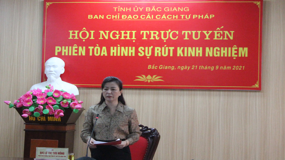 Bắc Giang Nâng cao chất lượng điều hành phiên tòa xét xử án hình sự