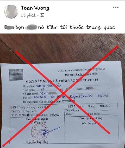 Xử lý đối tượng đăng thông tin xuyên tạc gây hoang mang người dân
