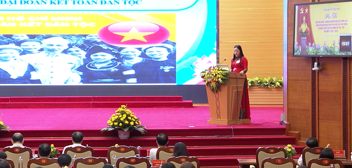 Hội thi báo cáo viên, tuyên truyền viên giỏi thành phố Việt Trì năm 2021