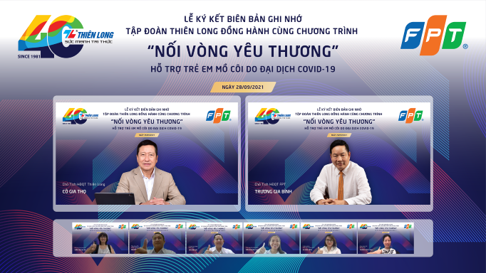 Thiên Long đồng hành cùng FPT trong chương trình nuôi dạy 1 000 trẻ mất cha mẹ vì đại dịch COVID-19