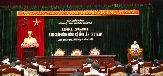 Lạng Sơn Khai mạc Hội nghị Ban Chấp hành Đảng bộ tỉnh lần thứ Năm mở rộng