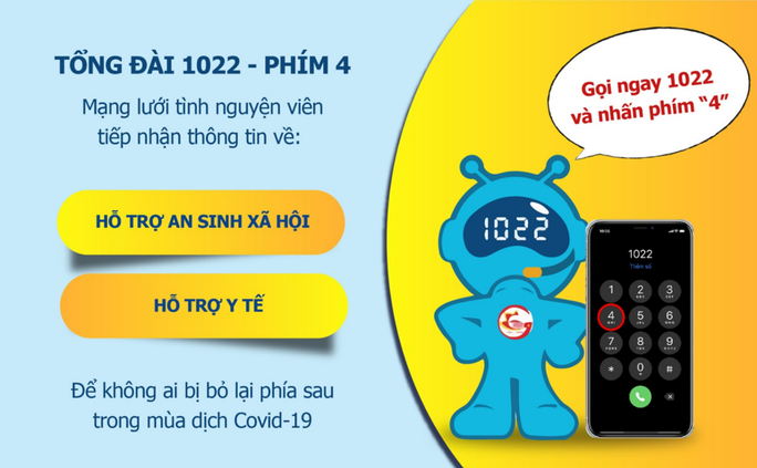 Ngừng hoạt động Mạng lưới tình nguyện viên qua Tổng đài 1022