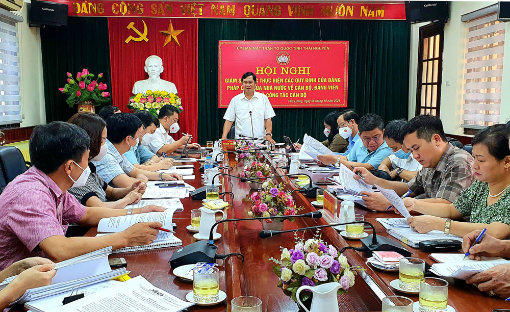 Thái Nguyên Cụ thể hoá việc giám sát cán bộ, đảng viên và công tác cán bộ