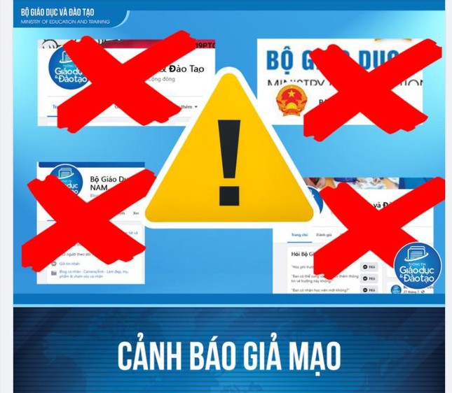 Cảnh báo tồn tại nhiều trang thông tin mạo danh Bộ GD ĐT