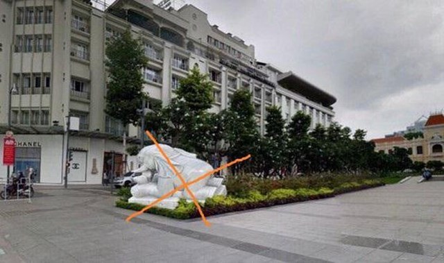 TP Hồ Chí Minh Xác minh hình ảnh tượng đá ở phố đi bộ Nguyễn Huệ bị cắt ghép