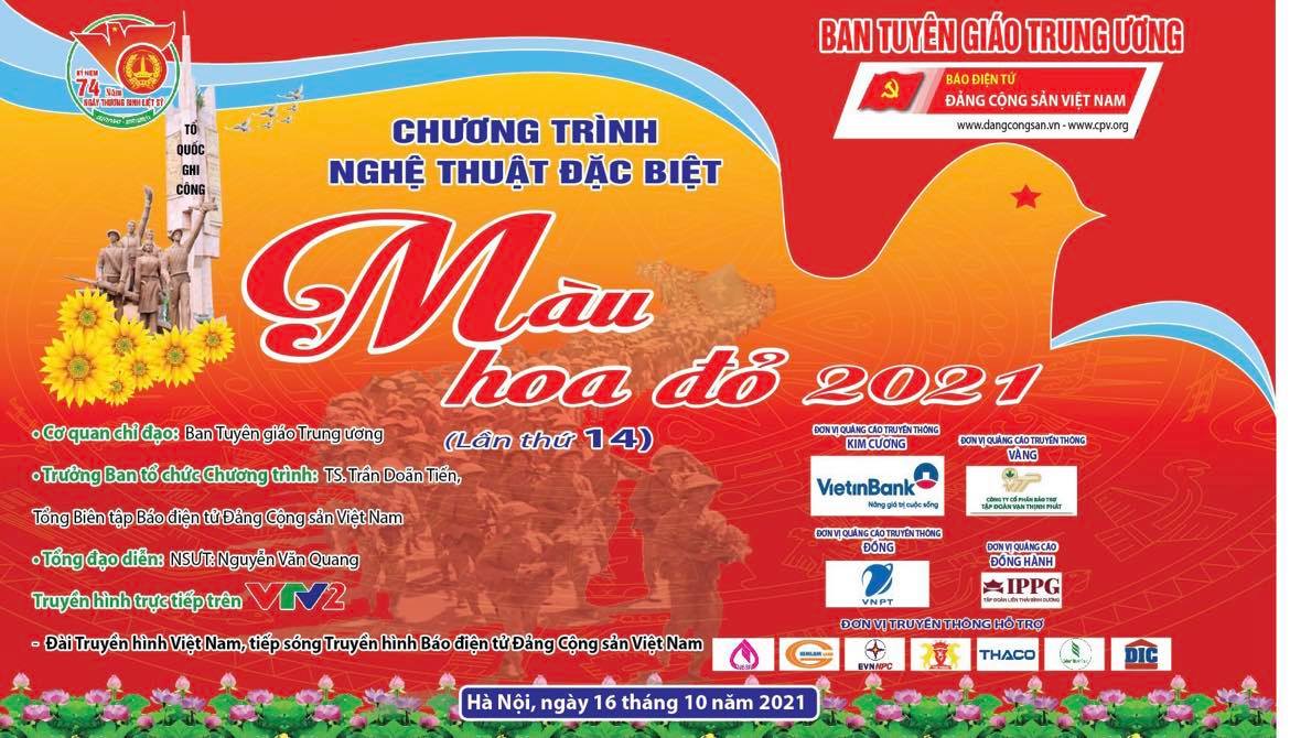 20h30 tối nay, trực tiếp Giao lưu nghệ thuật Màu hoa đỏ lần thứ 14