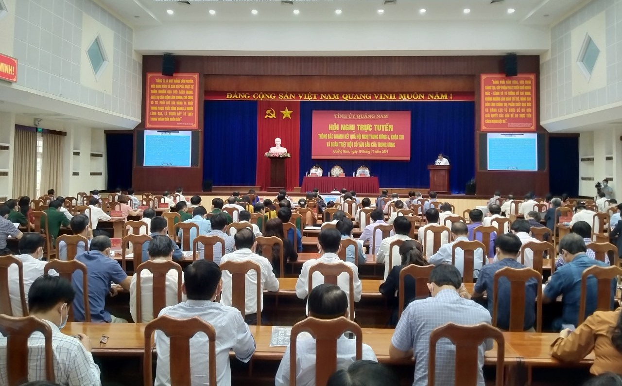 Quảng Nam Thông báo nhanh kết quả Hội nghị Trung ương 4