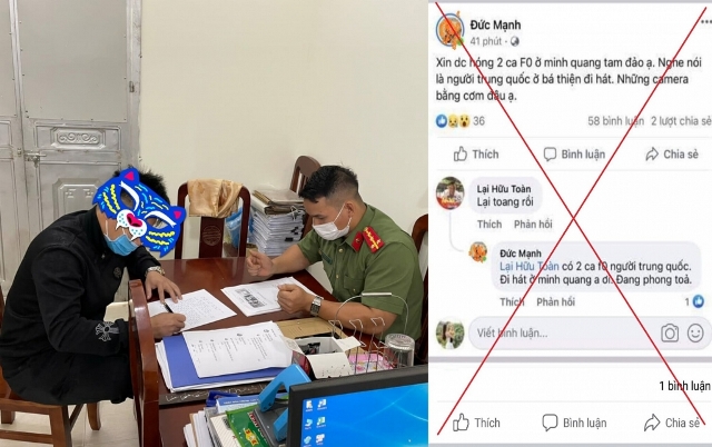 Vĩnh Phúc Xử lý đối tượng đăng thông tin sai lệch về Covid-19