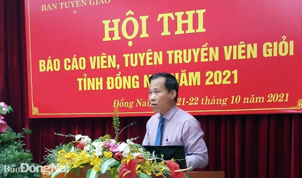 Đồng Nai tổ chức hội thi báo cáo viên giỏi năm 2021
