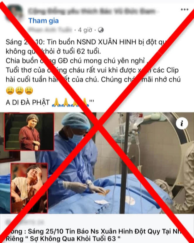 Thông tin nghệ sỹ Xuân Hinh qua đời vì đột quỵ khiến nhiều người sửng sốt