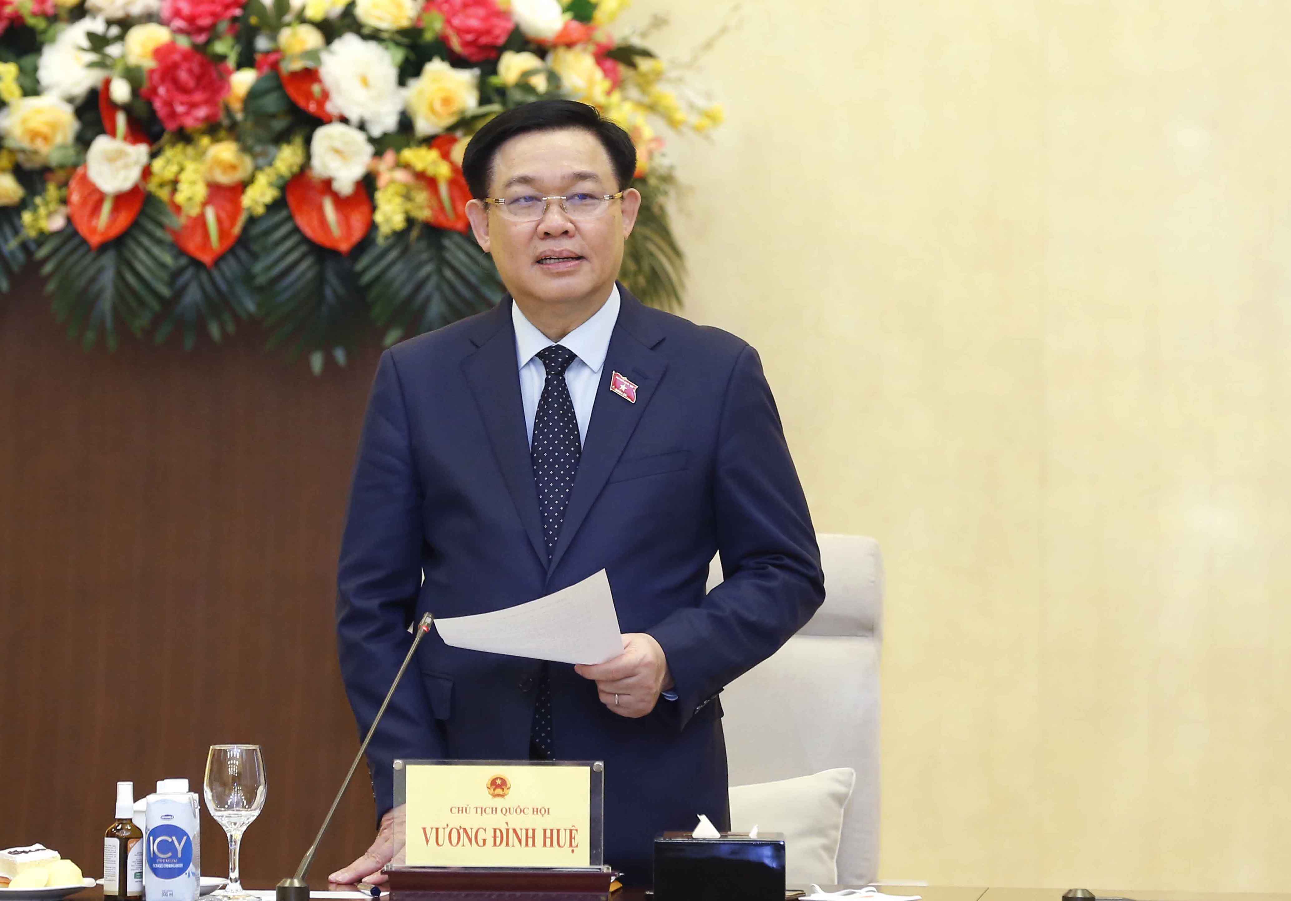 Chủ tịch Quốc hội Vương Đình Huệ chủ trì làm việc với lãnh đạo chủ chốt tỉnh Ninh Thuận