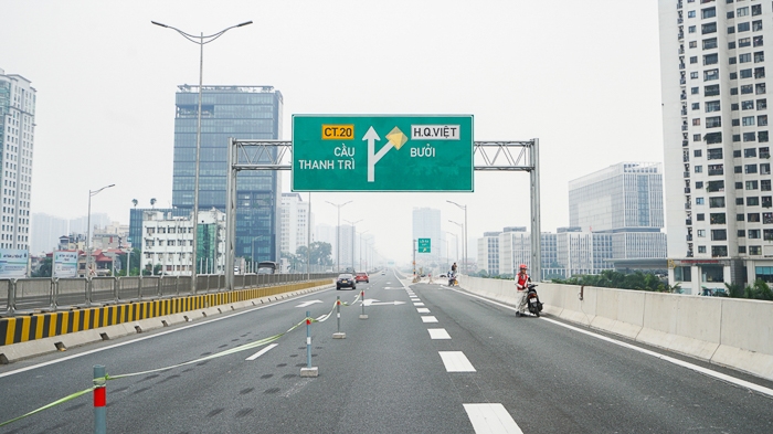 Đường trên cao Mai Dịch - Nam Thăng Long sắp hoàn thành