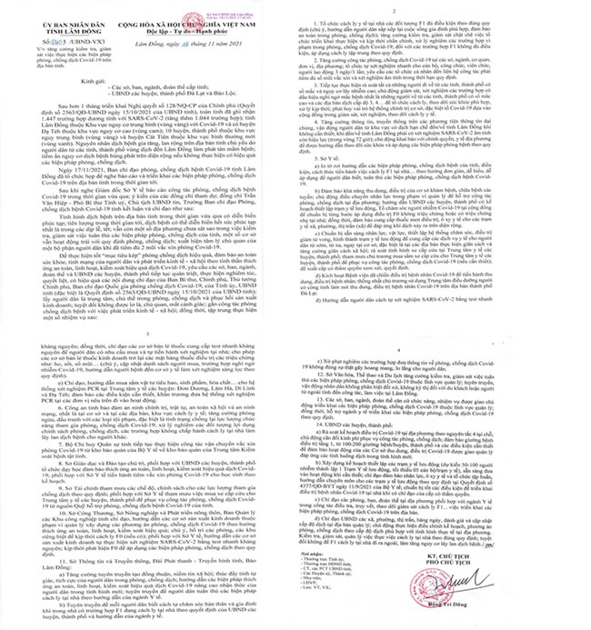 Về thông tin chỉ đạo xét nghiệm nhanh cho cán bộ, công chức, người lao động 3 ngày 1 lần tại Lâm Đồng