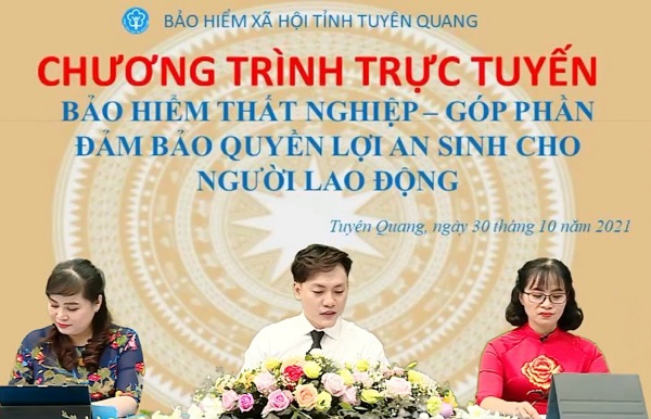 livestream tuyên truyền chính sách BHXH, BHTN trên Fanpage BHXH tỉnh Tuyên Quang