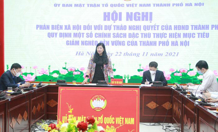 Hà Nội Phản biện dự thảo Nghị quyết một số chính sách giảm nghèo đặc thù