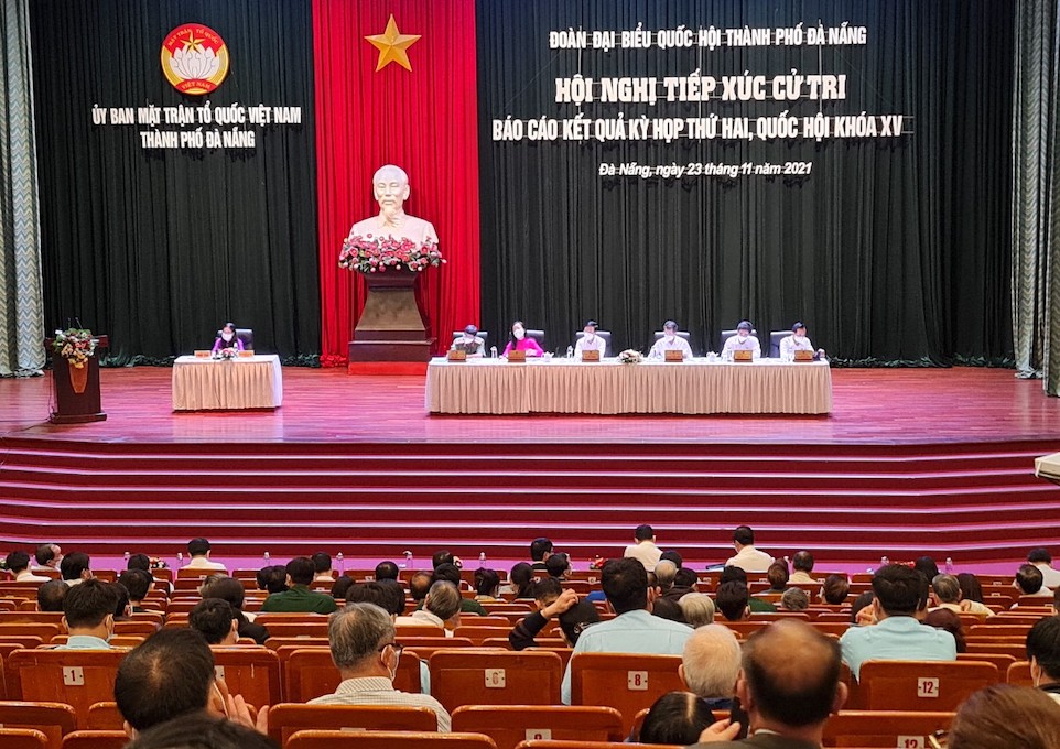 Đồng chí Võ Văn Thưởng tiếp xúc cử tri tại TP Đà Nẵng