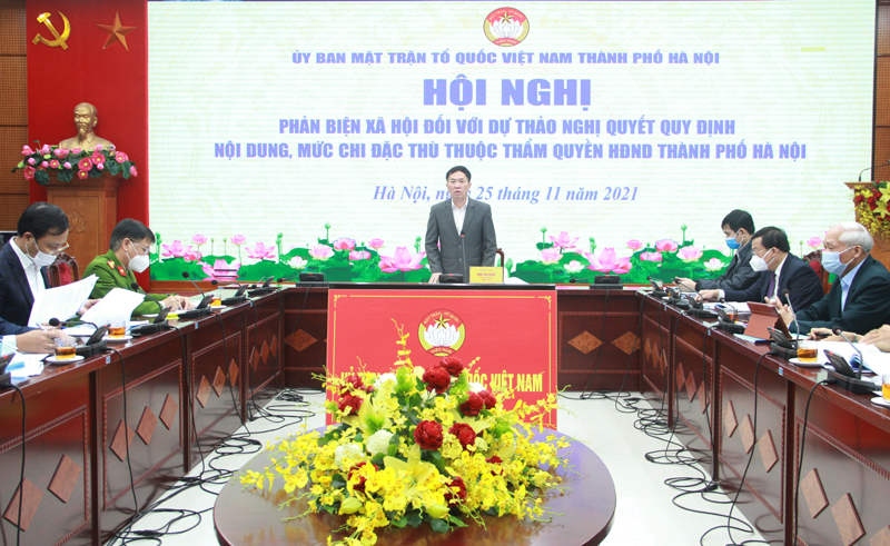 Hà Nội Phản biện dự thảo Nghị quyết về một số mức chi đặc thù