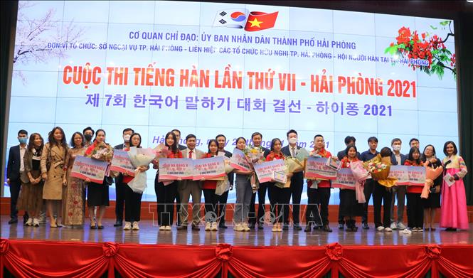 Hải Phòng Trao giải cuộc thi tiếng Hàn Quốc năm 2021