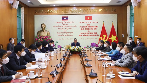 Hội đàm giữa 2 Chủ nhiệm Ban Kiểm tra Trung ương Việt Nam - Lào