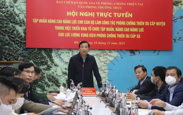 Thường xuyên tăng cường kiến thức cho lực lượng xung kích phòng, chống thiên tai cấp xã