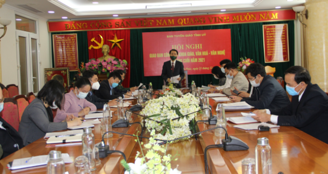 Vĩnh Phúc Giao ban công tác khoa giáo, văn hóa - văn nghệ cuối 2021