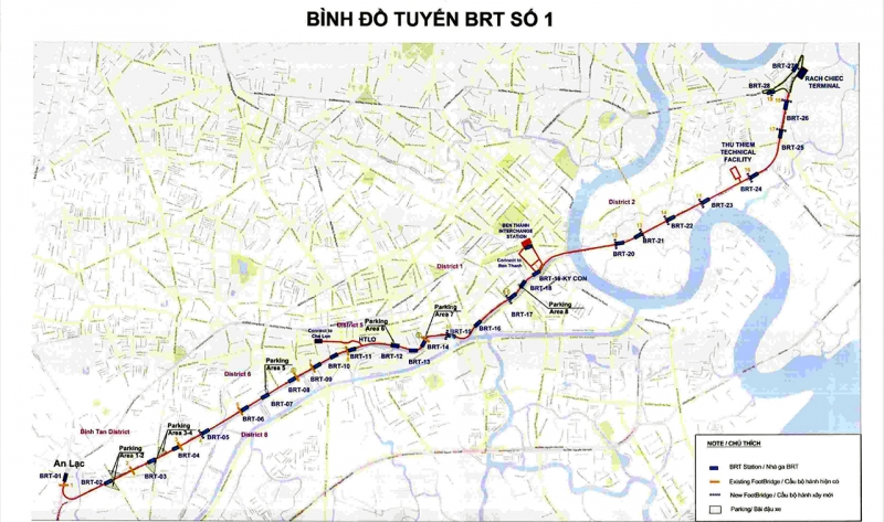 TP Hồ Chí Minh thay buýt BRT bằng buýt xanh chất lượng cao