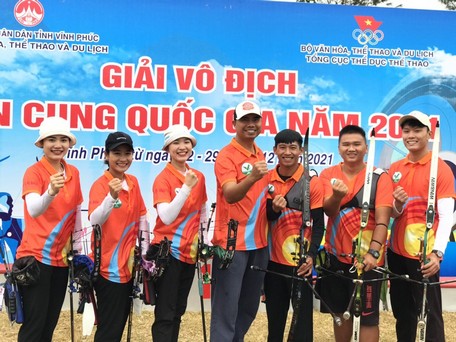 Giải Vô địch bắn cung quốc gia 2021 Đội tuyển Vĩnh Long nhất toàn đoàn