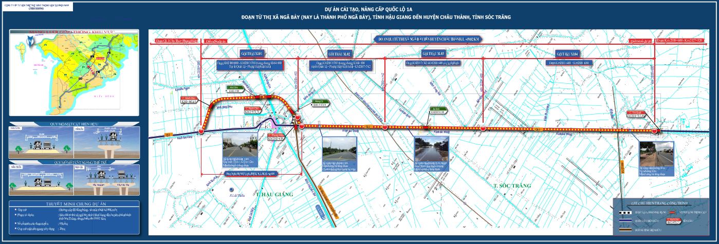 Ra quân thi công Dự án cải tạo Quốc lộ 1A, đoạn từ Hậu Giang đến Sóc Trăng