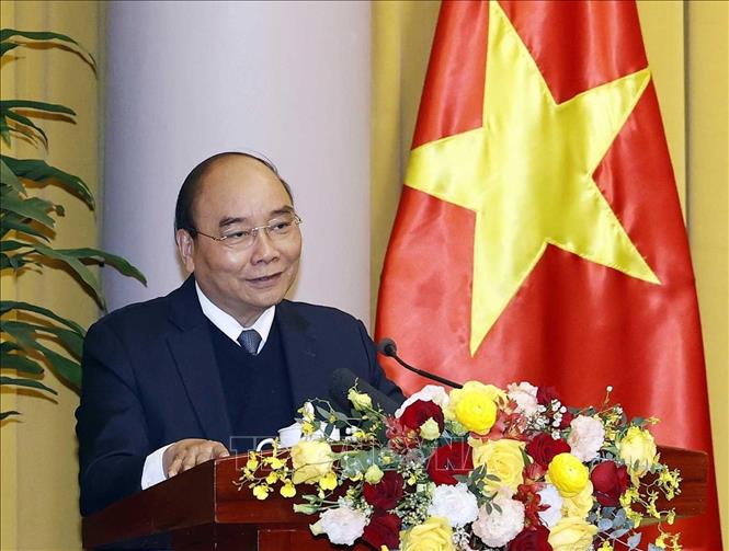 Chủ tịch nước Nguyễn Xuân Phúc dự Hội nghị triển khai nhiệm vụ năm 2022 của Văn phòng Chủ tịch nước