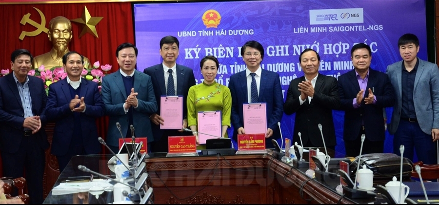 Hải Dương hợp tác với Liên minh SAIGONTEL-NGS xây dựng Trung tâm Đổi mới sáng tạo