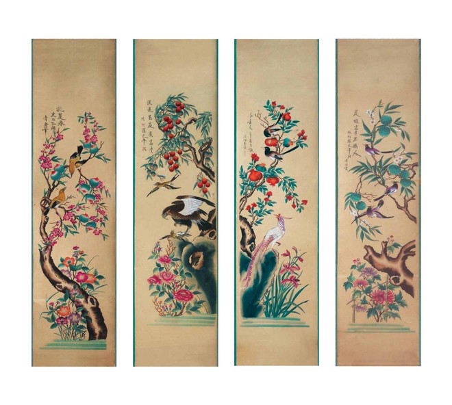 Sắc xuân qua sưu tập tranh dân gian Tứ bình