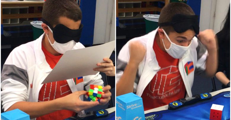 Cậu bé bịt mắt   giải rubik