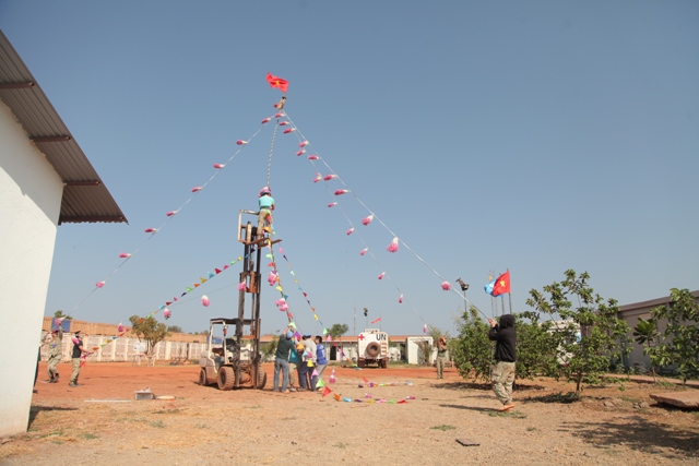 Quân nhân Việt Nam đón Tết cổ truyền ở Nam Sudan