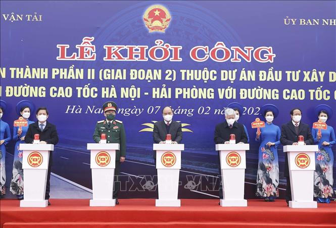 Khởi công giai đoạn 2 tuyến nối hai cao tốc Hà Nội - Hải Phòng và Cầu Giẽ - Ninh Bình