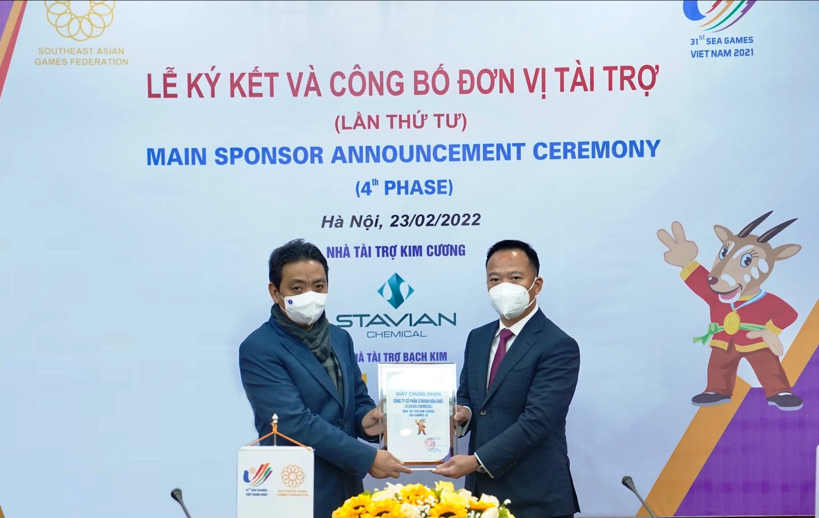Stavian Chemical là nhà tài trợ kim cương cho SEA GAME 31