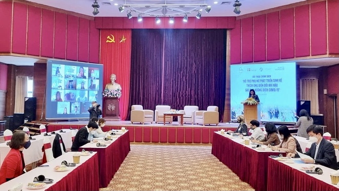 “Hỗ trợ phụ nữ phát triển sinh kế thích ứng biến đổi khí hậu sau ảnh hưởng dịch COVID-19”