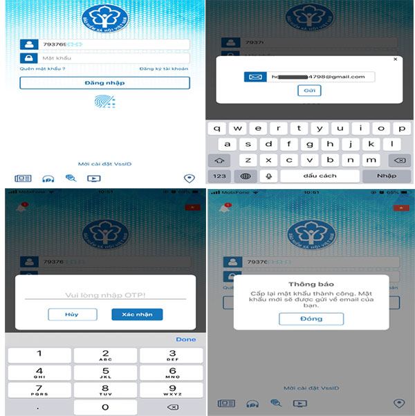 Cách thức lấy lại mật khẩu VssID