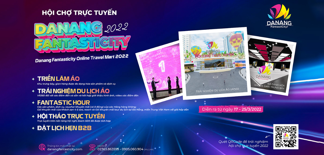 150 gian hàng tham gia Hội chợ du lịch trực tuyến Danang FantastiCity 2022