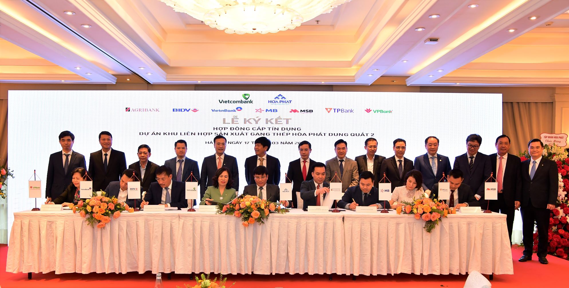 Vietcombank là đầu mối thu xếp tín dụng cho Dự án Khu liên hợp sản xuất gang thép Hòa Phát Dung Quất 2