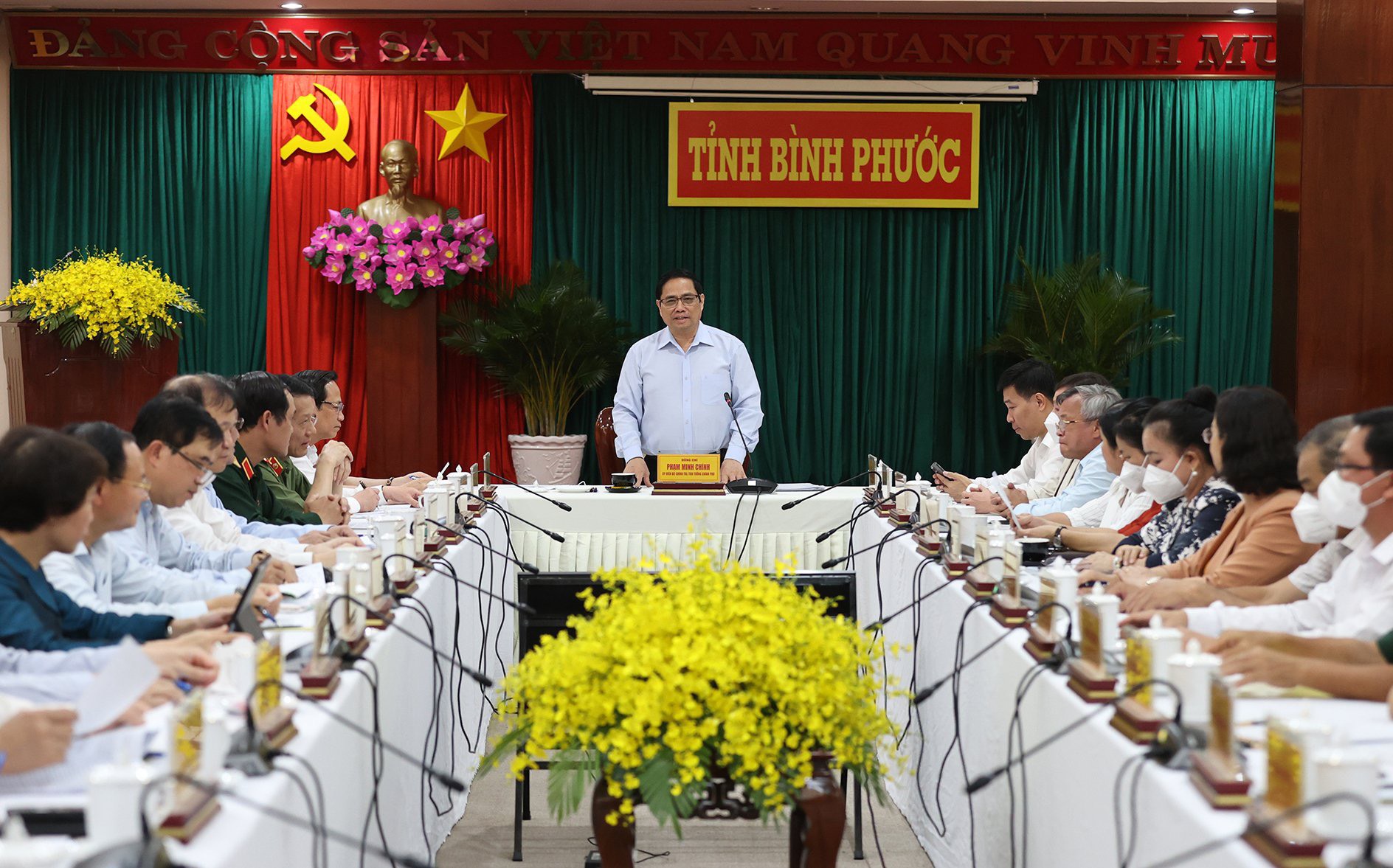 Thủ tướng Phạm Minh Chính Bình Phước cần phát huy tinh thần tự lực, tự cường, khắc phục khó khăn, vươn lên mạnh mẽ